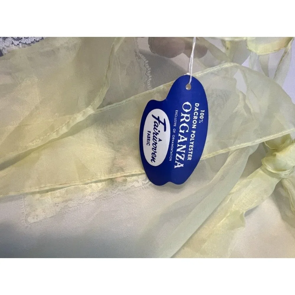 FEMENINE FLIRTY NWT *READ* Vintage Apron Organza SHEER YELLOW Dacron Fairwoven - Picture 7 of 11